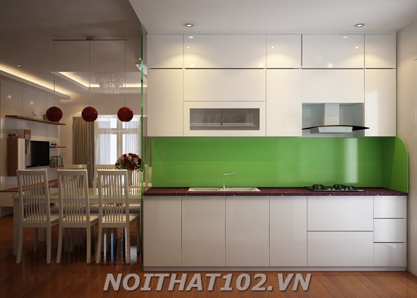 Tủ bếp Acrylic chị Yến